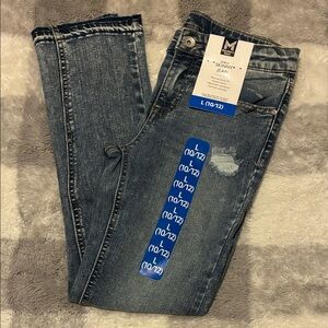 Girls Blue Distressed Jeans